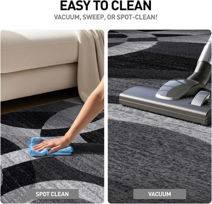 Transform Your Space with the Contemporary Modern Circles Area Rug - Stylish 6'6" x 9' Gray Design Perfect for Any Room